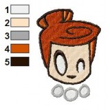 Wilma Flintstone Face Embroidery Design
